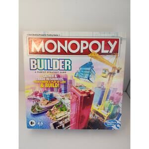 Monopoly Builder Board Game Family Strategy Pre-Owned EUC Game Night